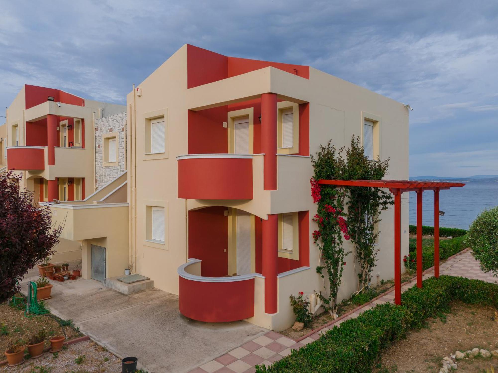 Marine Apartments Venetiko Paralia Agias Foteinis ภายนอก รูปภาพ